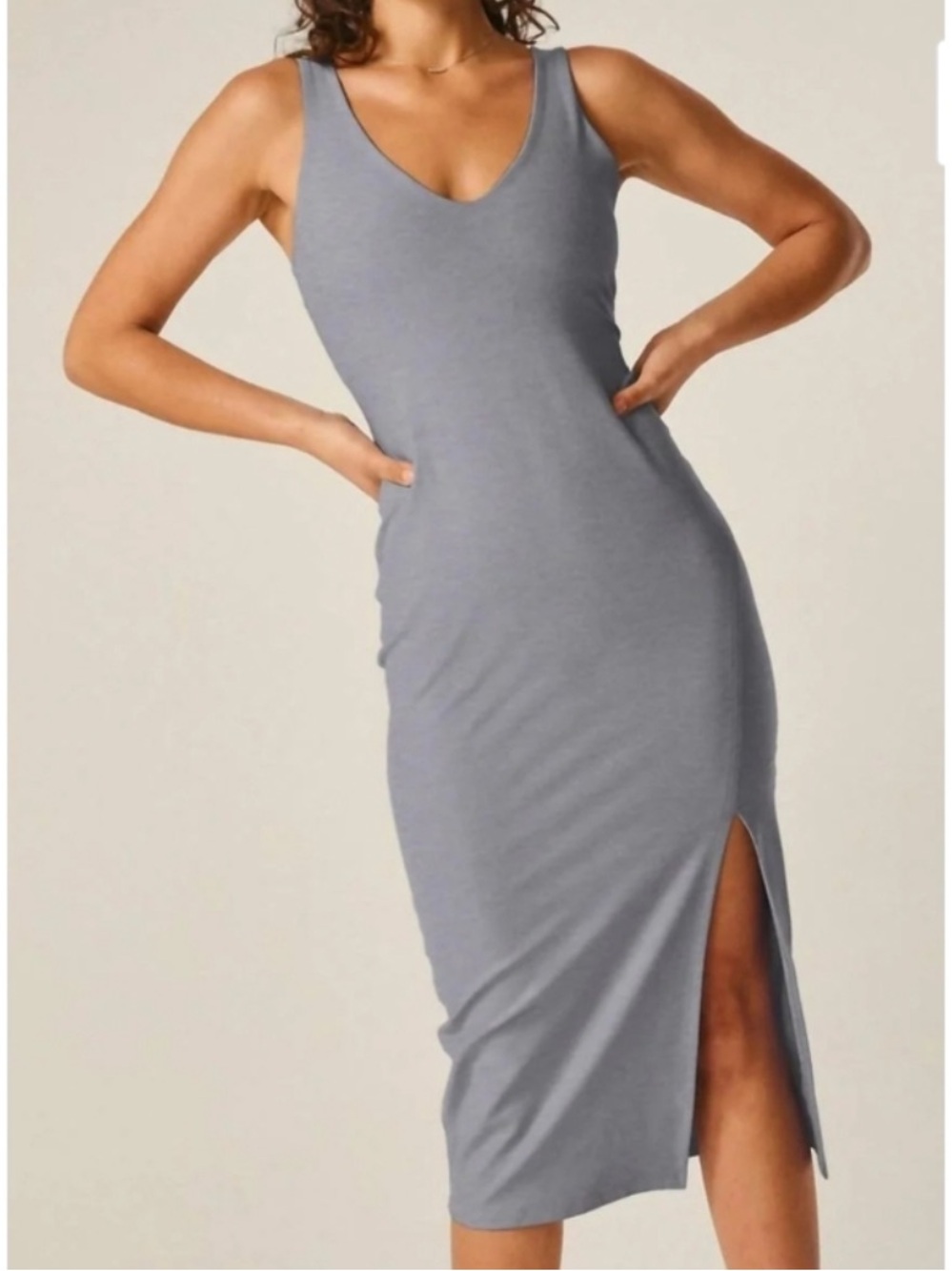 Beyond Yoga Spacedye Inspire Midi Dress in Grey, XS